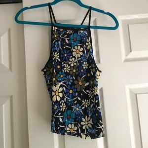 Topshop floral cropped top