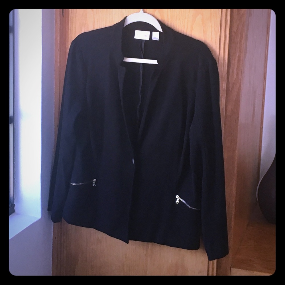 Chico's Black gold detailed blazer