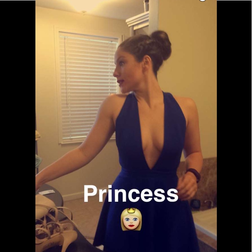Navy blue cocktail dress