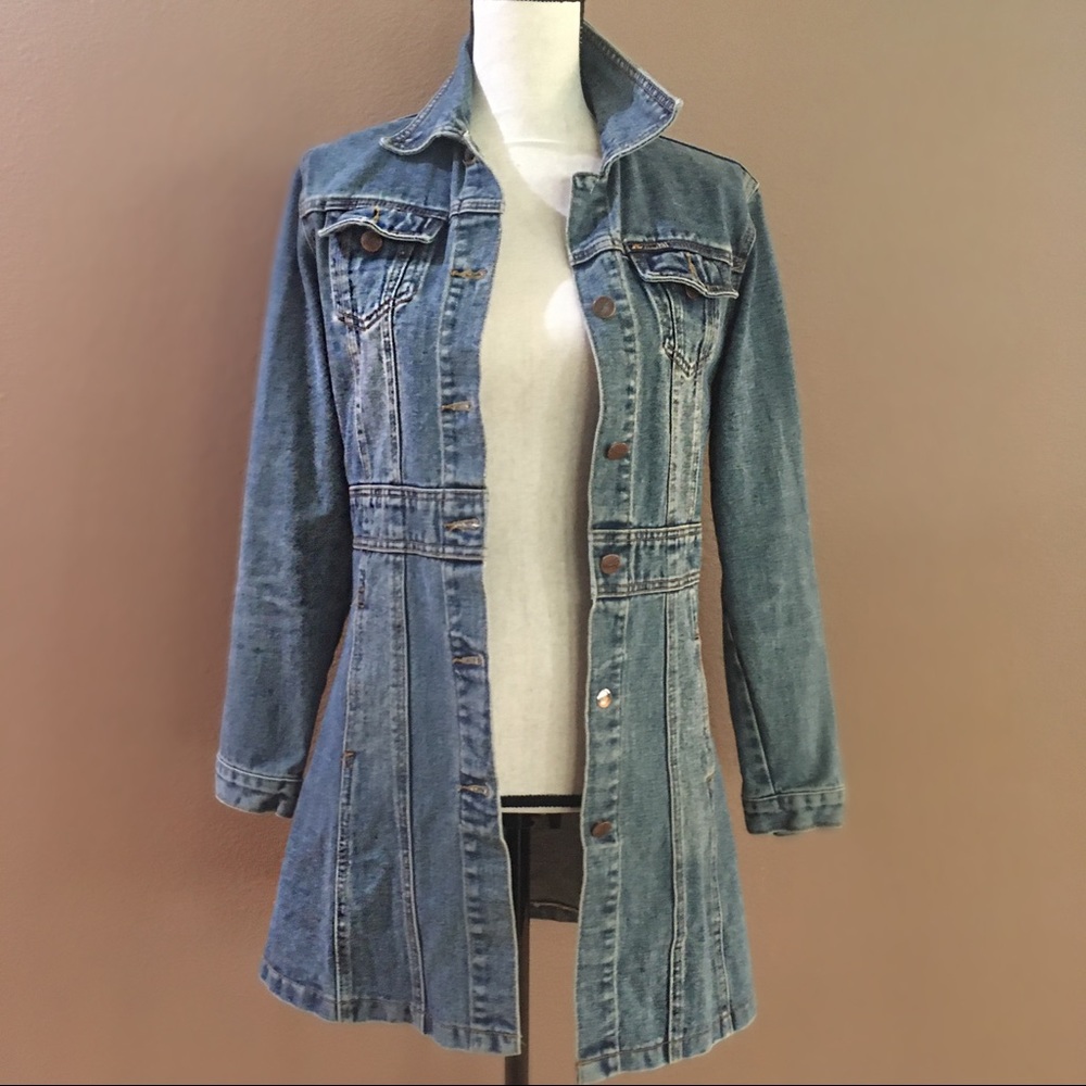 blue denim jean jacket