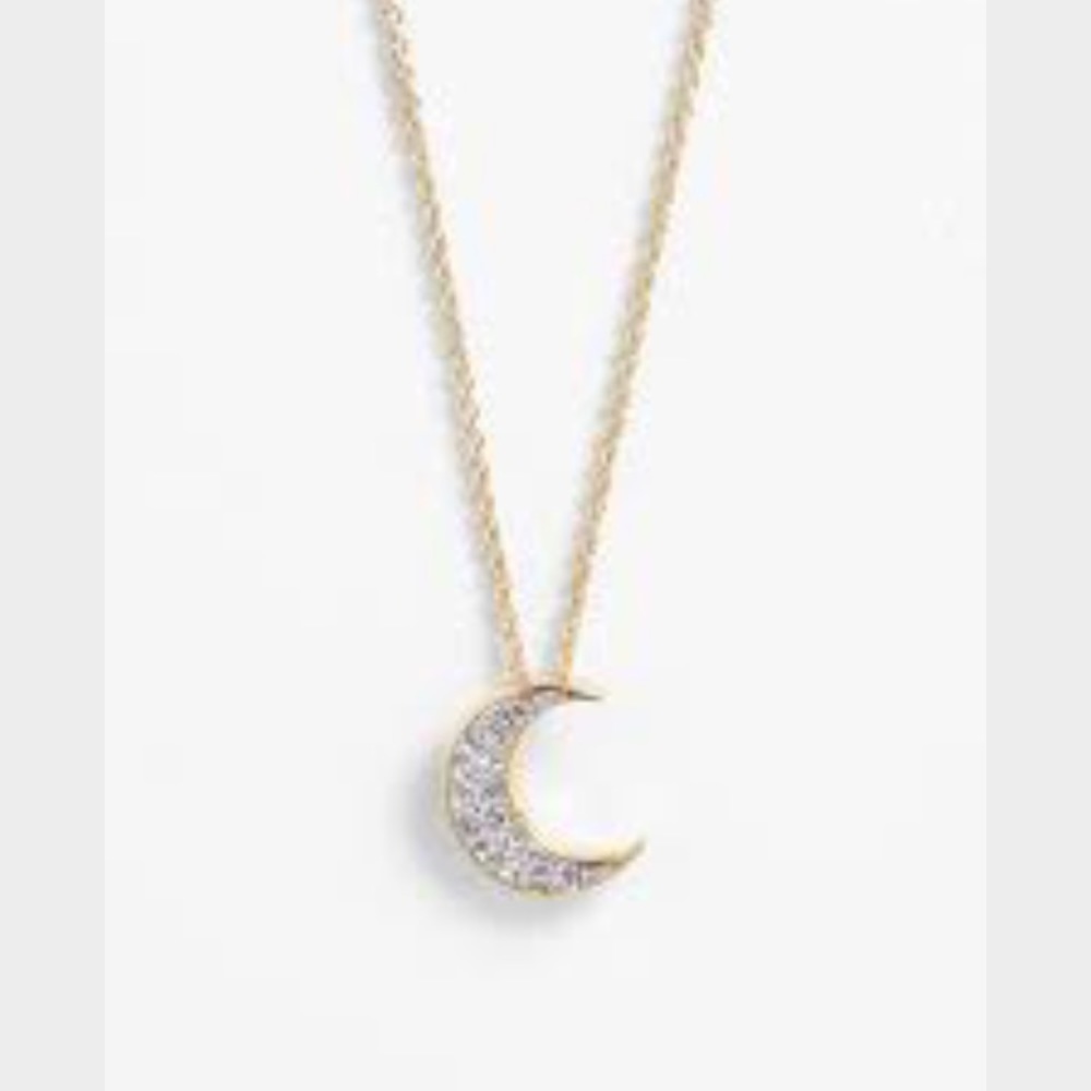 Charmers' Pavé Symbol Pendant Necklace - Moon - Picture 4 of 4