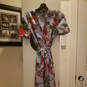 Gingham Floral Dress