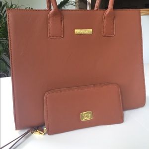 FINAL PRICE Joy & Iman Leather Bag and Wallet
