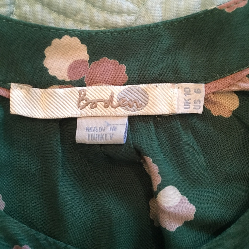 Green Boden button up blouse