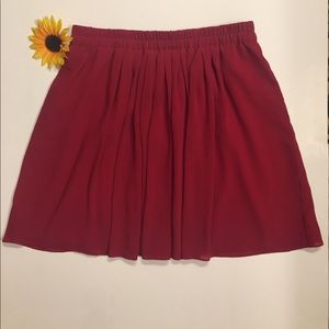 Ann Taylor LOFT Pink Pleated Skirt medium