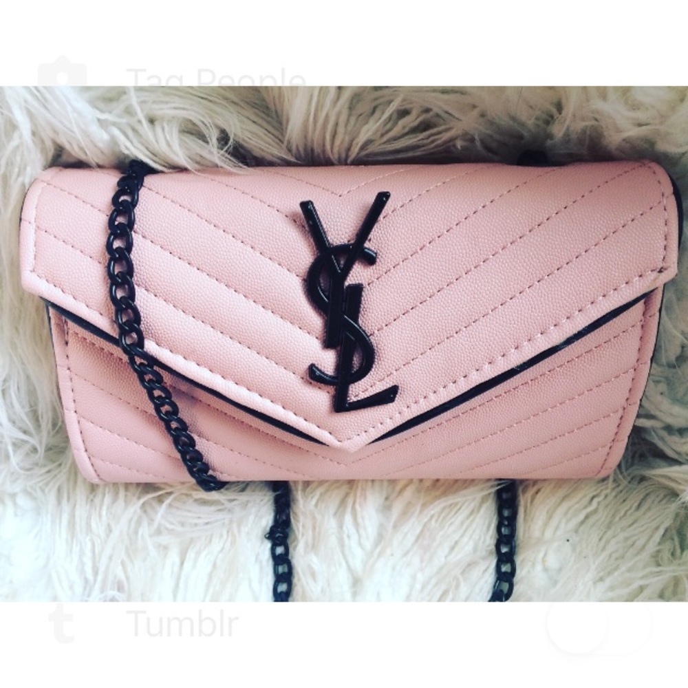 Ysl monogrammed clutch