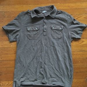 Calvin Klein army green polo shirt.