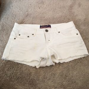 White Jean Shorts. Size 9/juniors