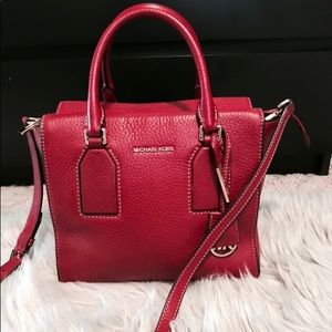 Red Michael Kors satchel