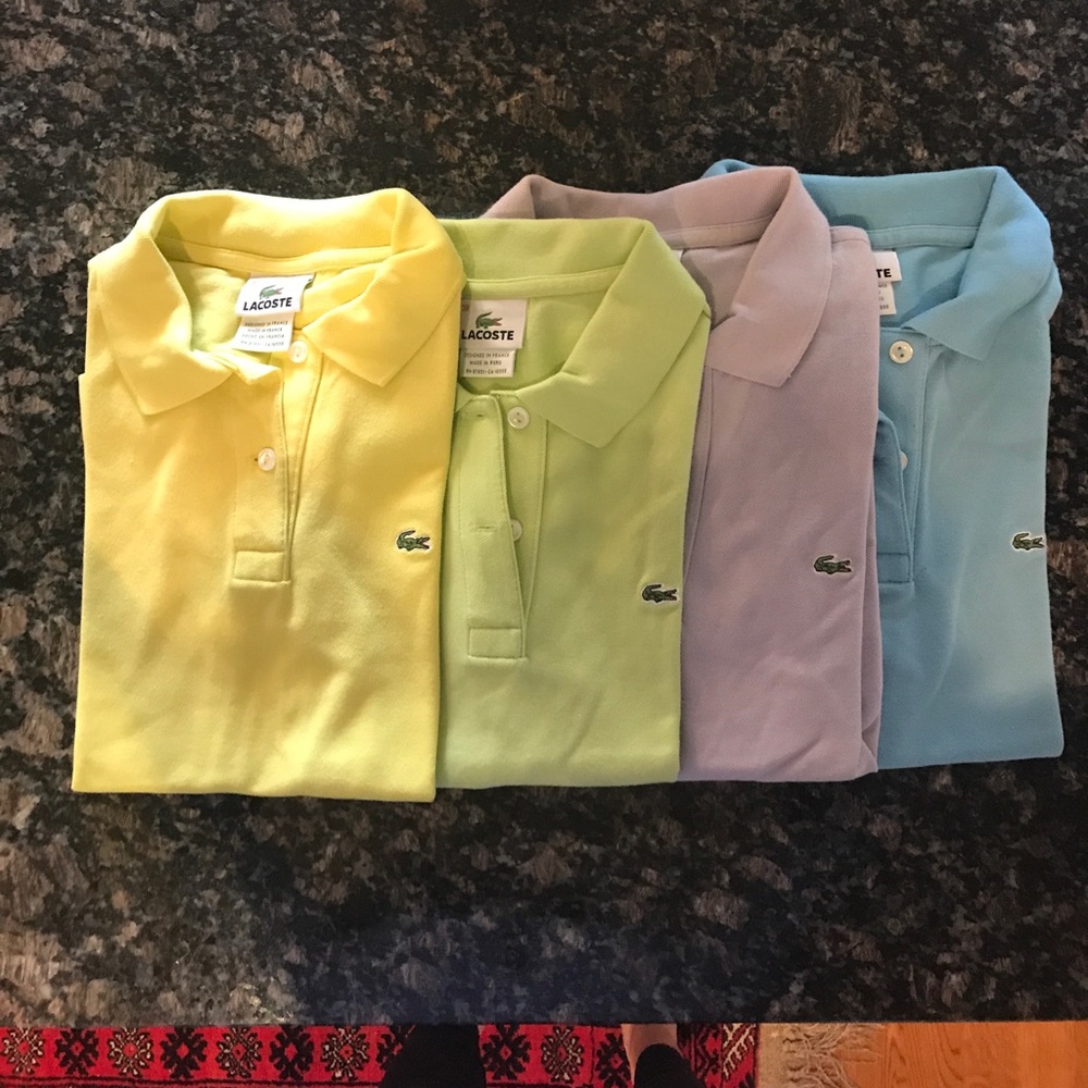Lacoste polos - sizes 36-40.