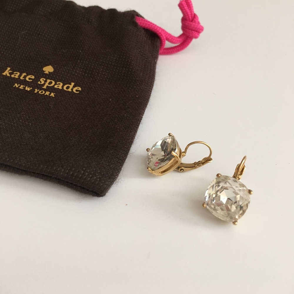 Kate Spade NY Square Crystal Leverback Earrings