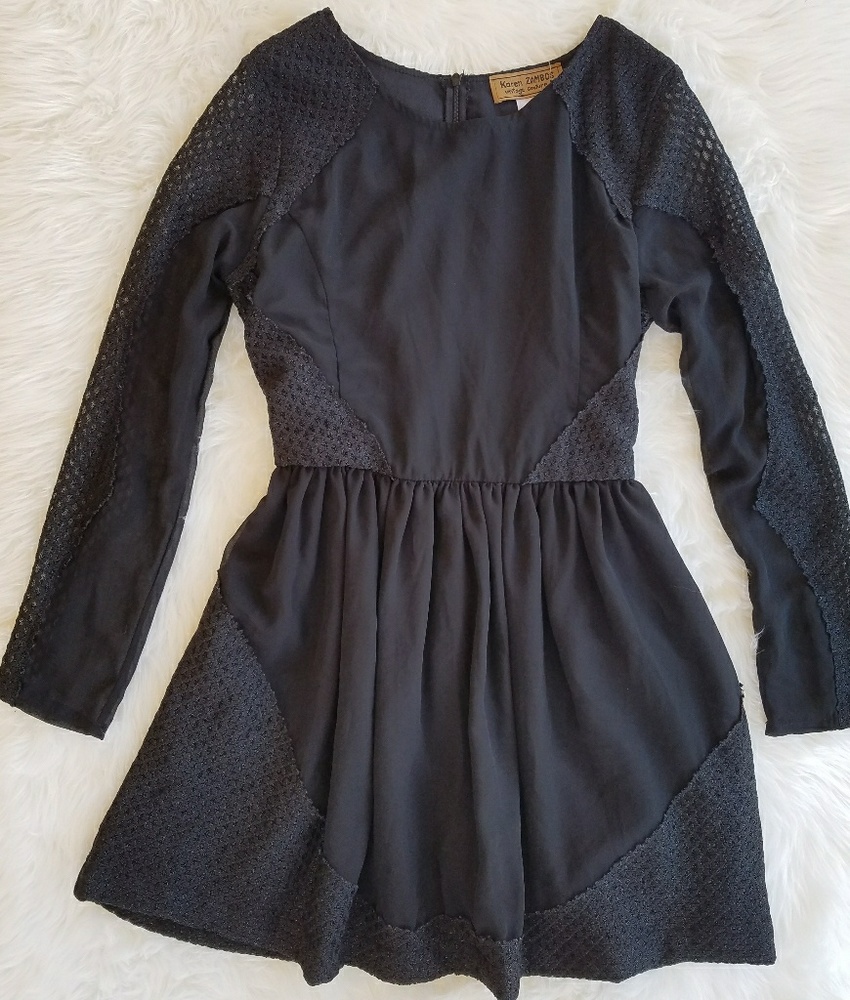Karen Zambos Vintage Couture Long Sleeve Dress