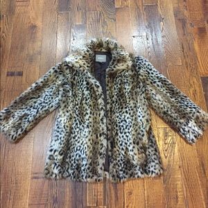 Faux fur Cheetah print Coat