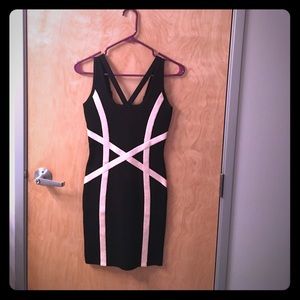 Black and pink dress