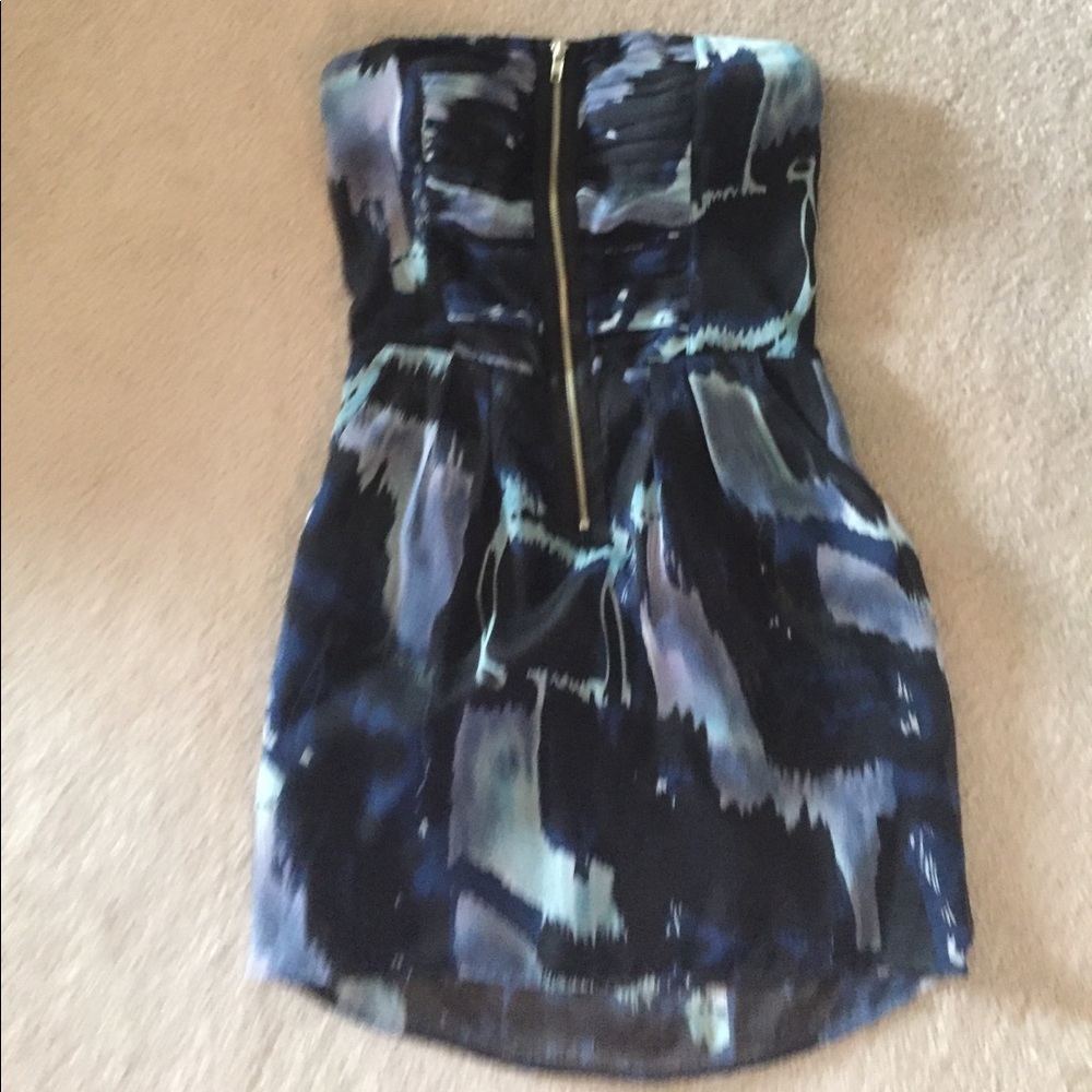 Strapless Zipper Front Dress