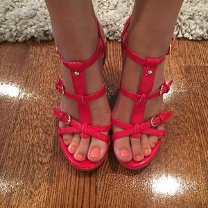Red TOMMY HILFIGER wedges