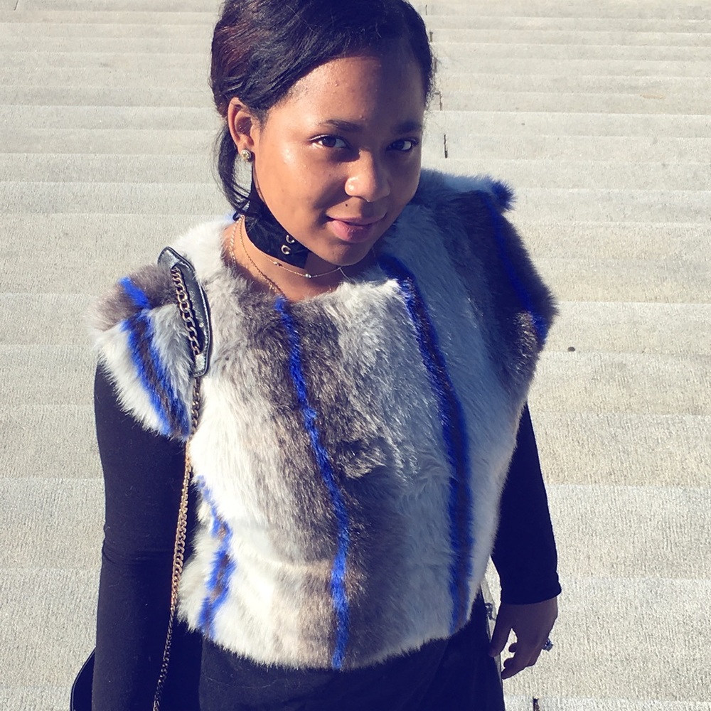 A furry short sleeve top!