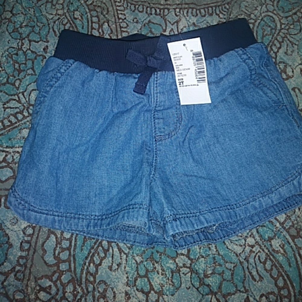 Girls denim shorts sz 2T