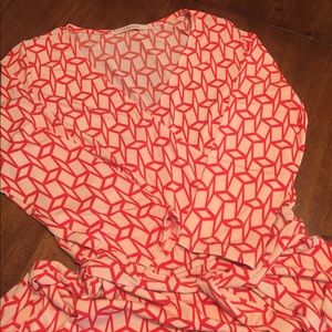 41Hawthorn Renesme Cube Print Faux Wrap Dress