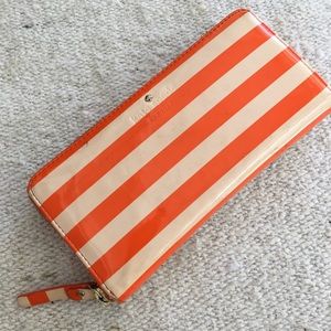 Kate Spade Orange Striped Wallet