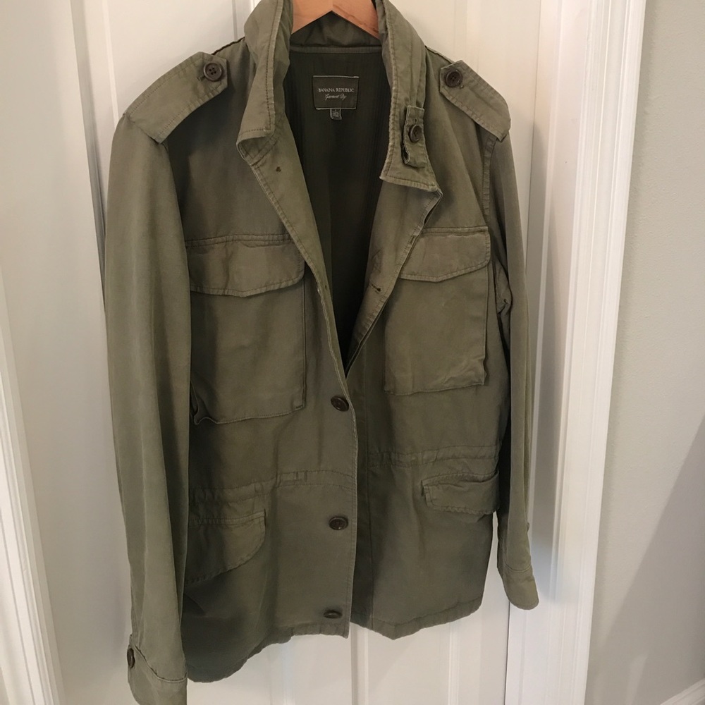 Banana republic men's olive green jacket
