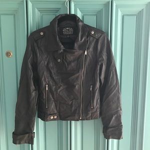 Black leather jacket