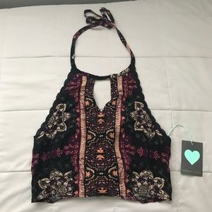 NWT Kendall&Kylie PACSUN Cropped Halter Top Size S