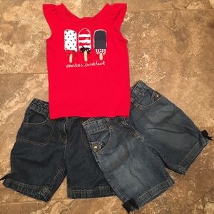Gymboree girls Patriotic size 7&8 set of 3