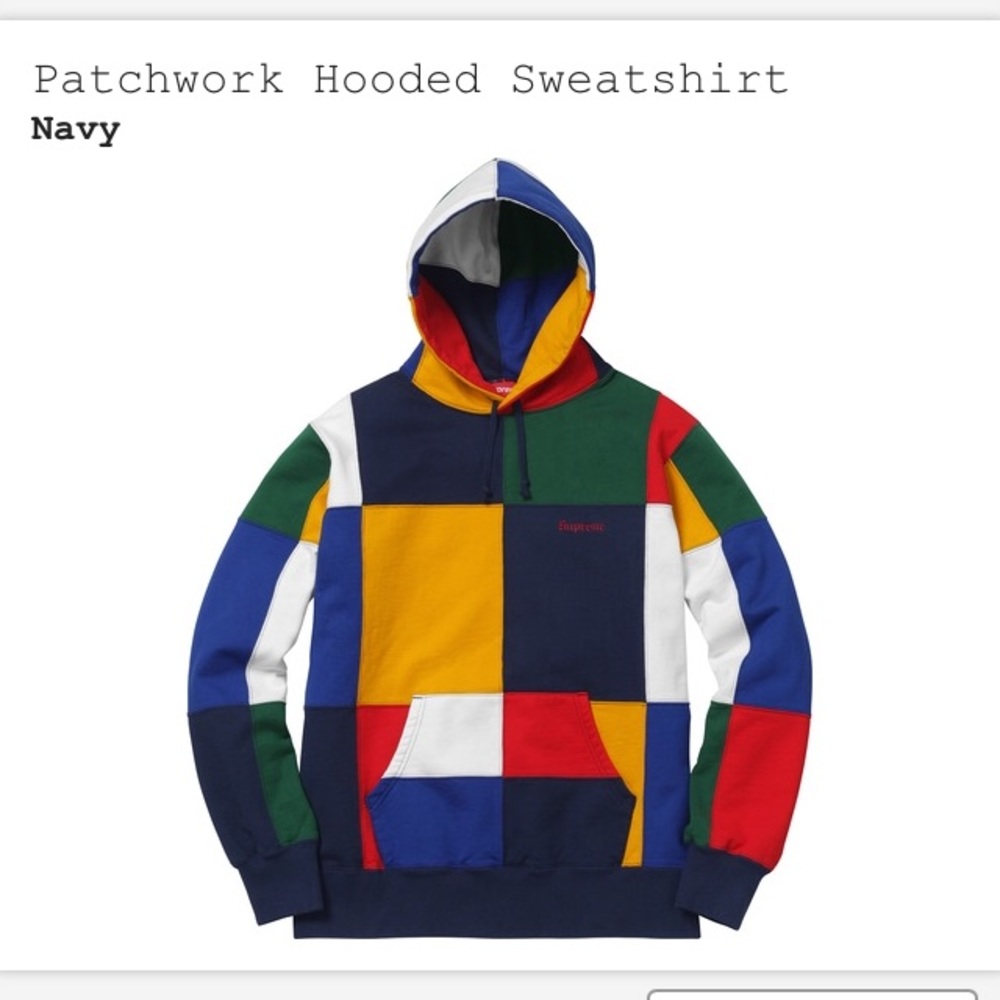 Supreme patchwork Hooded sweatshirt