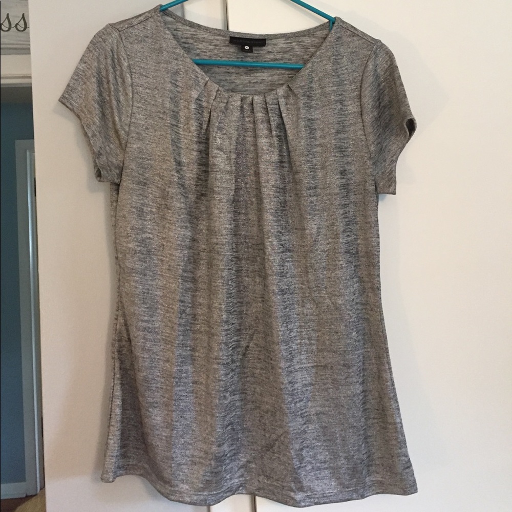 Like-new shimmery silver top