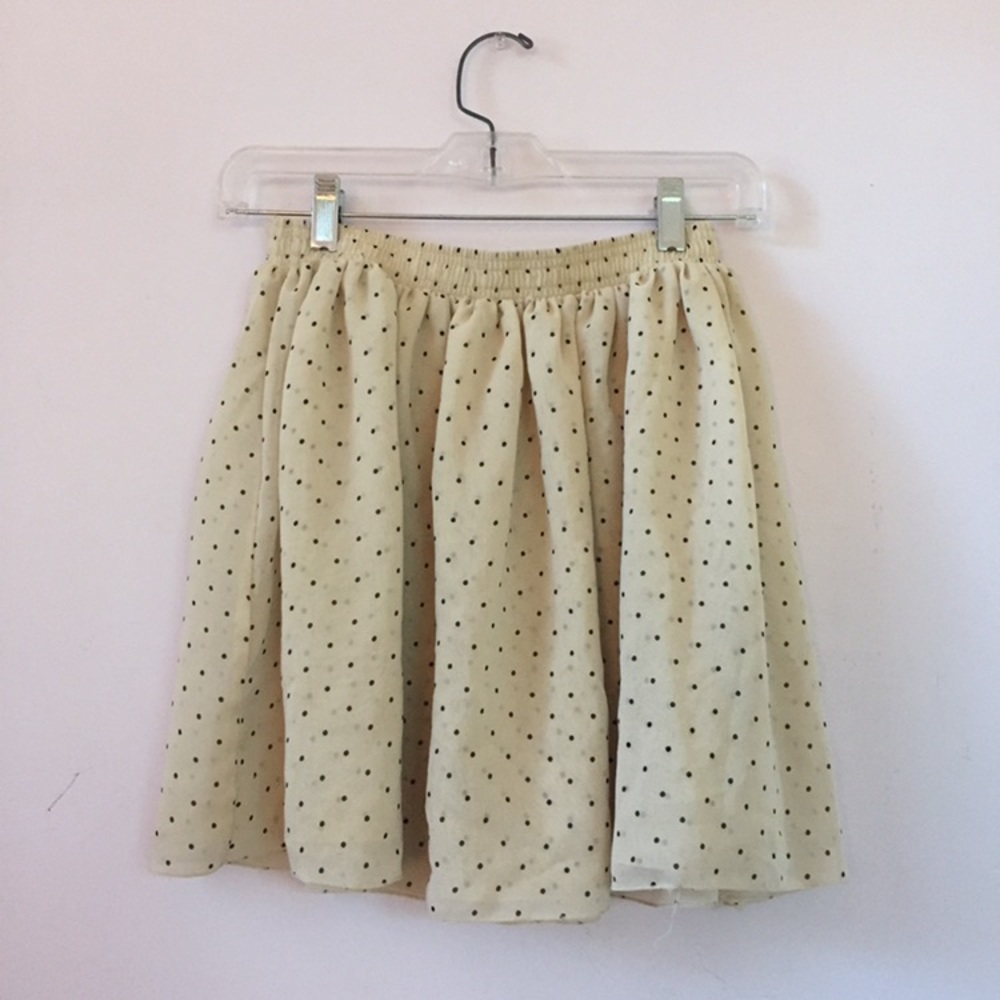 American Apparel Chiffon Dot Skirt