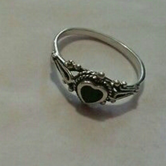 Jewelry Sterling Silver Heart Black Onyx Ring Poshmark