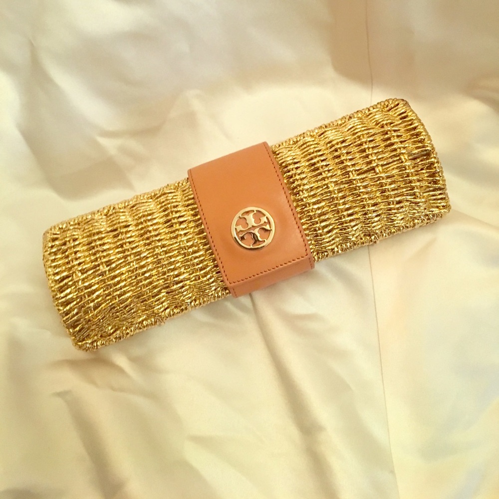 Gold Tory Burch clutch