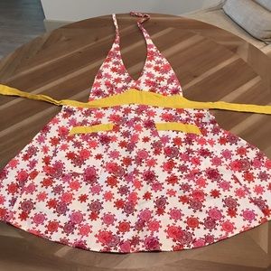 Kitsck n Glam Apron with Red and Pink Design
