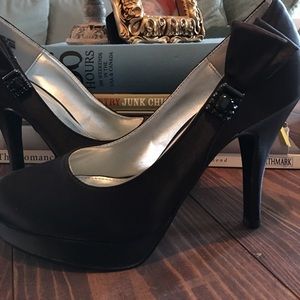 Unlisted satin black heels