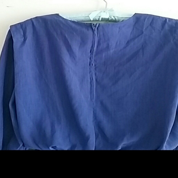 VINTAGE PLEATED ELEGANT Midi DRESS - Picture 4 of 4