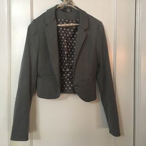 H&M Gray Cropped Blazer