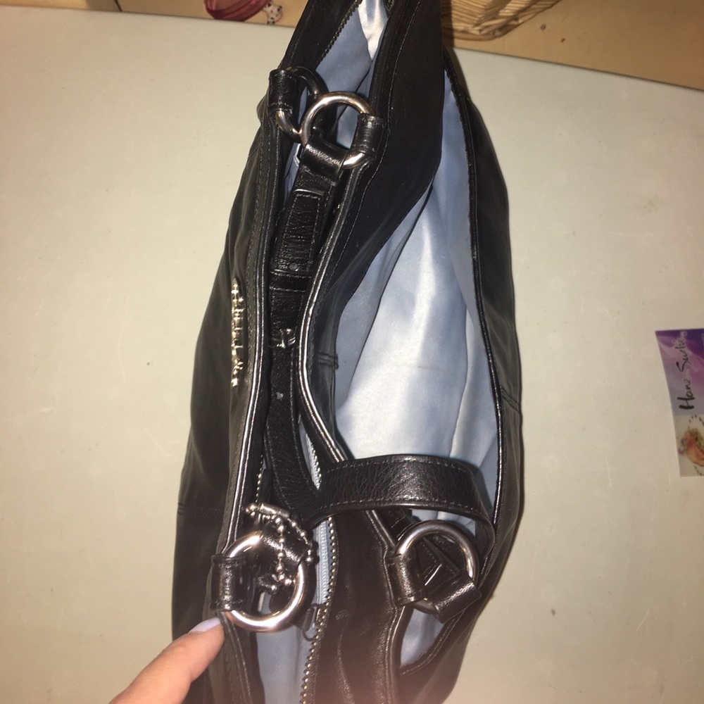 Black leather COACH bag - Picture 3 of 4