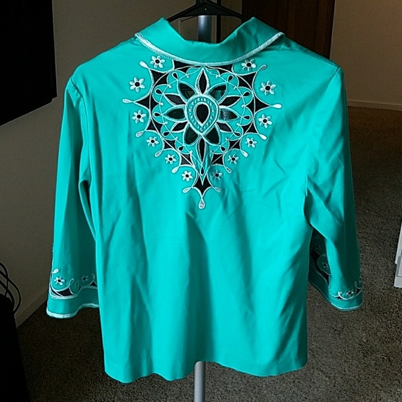 Anthropologie | Jackets & Coats | Funky Embroidered Jacket Unique ...