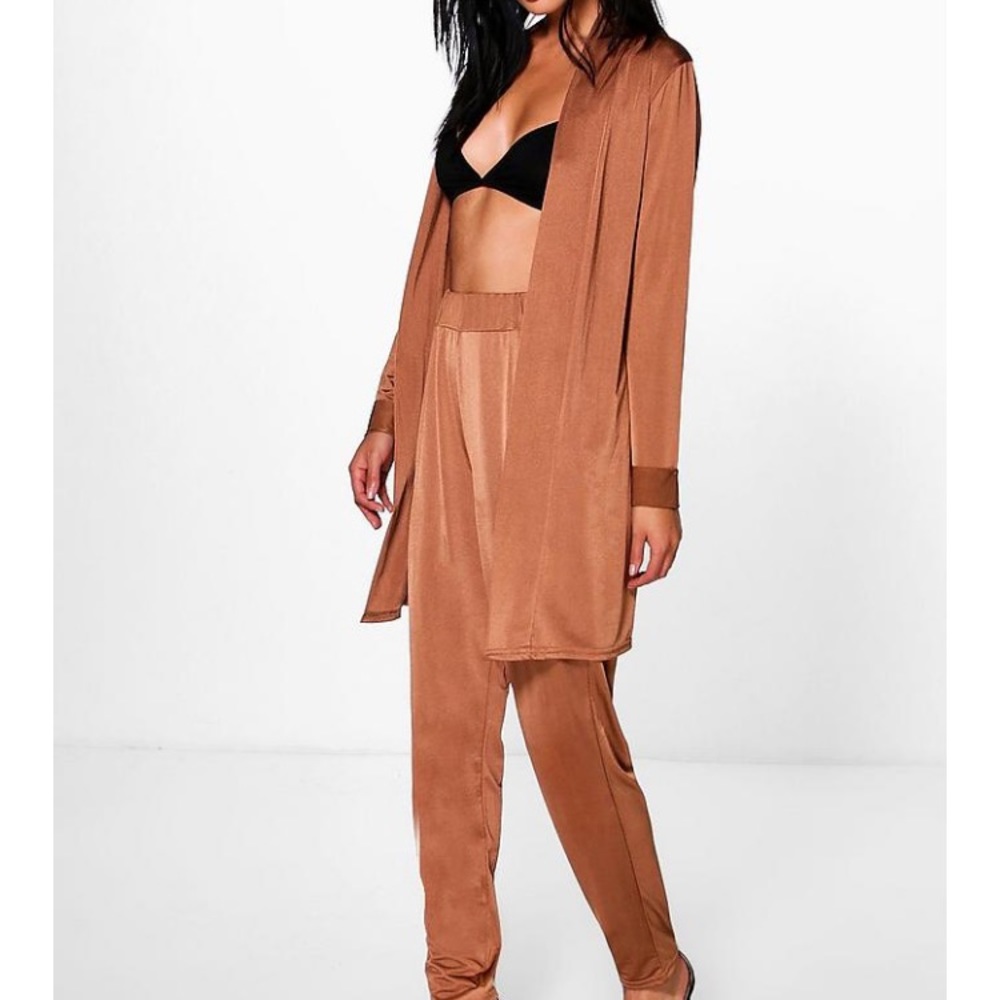 Bronze 2 piece set ( pants + cardigan )