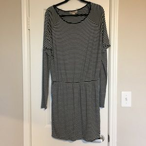 Michael Kors Black and White Stripe Dress