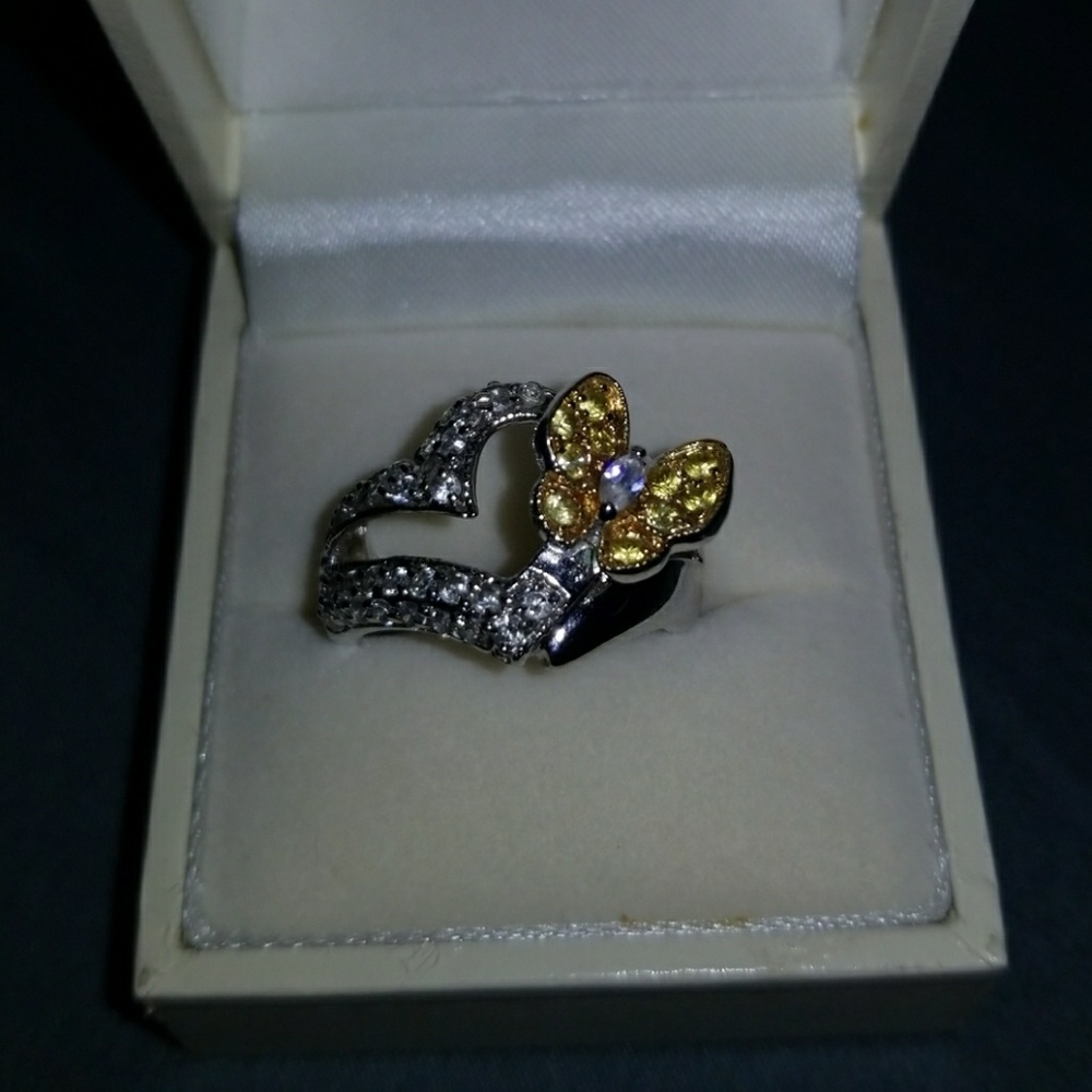 Silver butterfly 925 ring