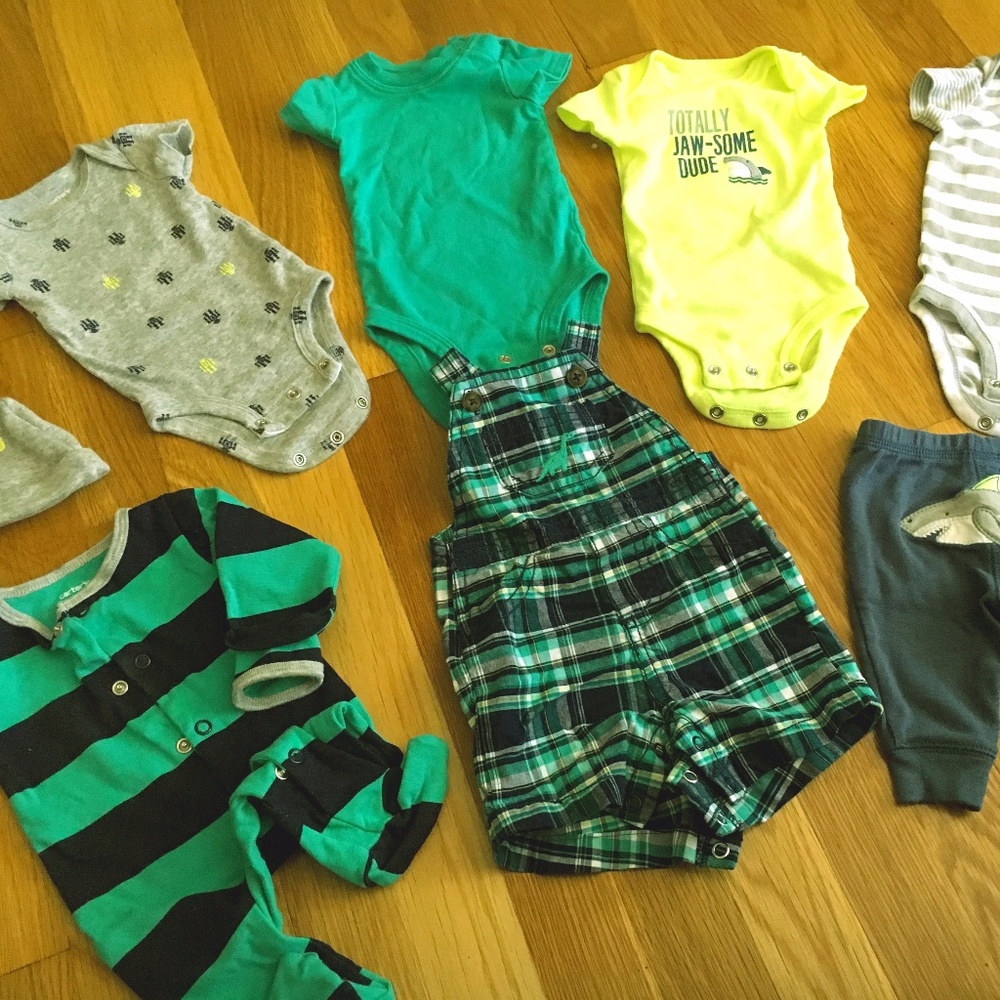 8-piece Newborn Baby Boy Carter's bundle