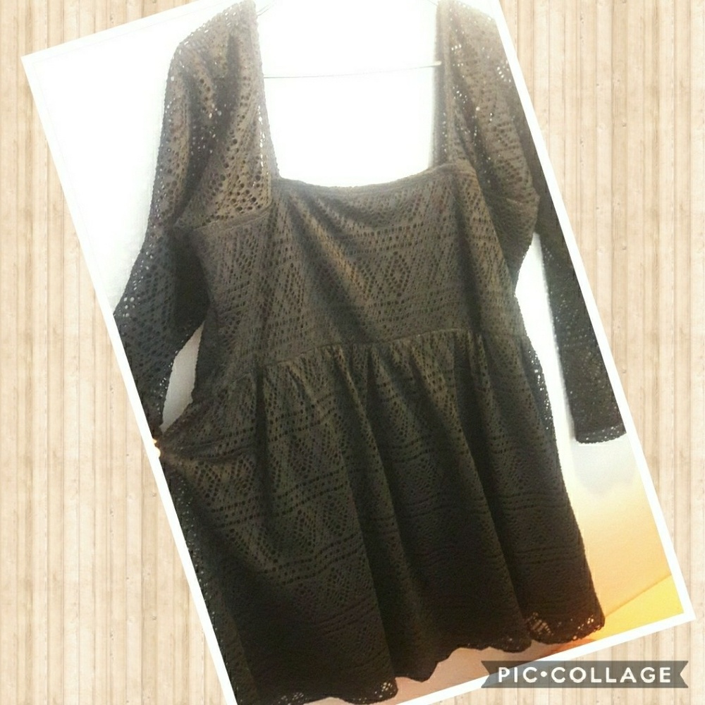 Plus Size Black Babydoll Dress