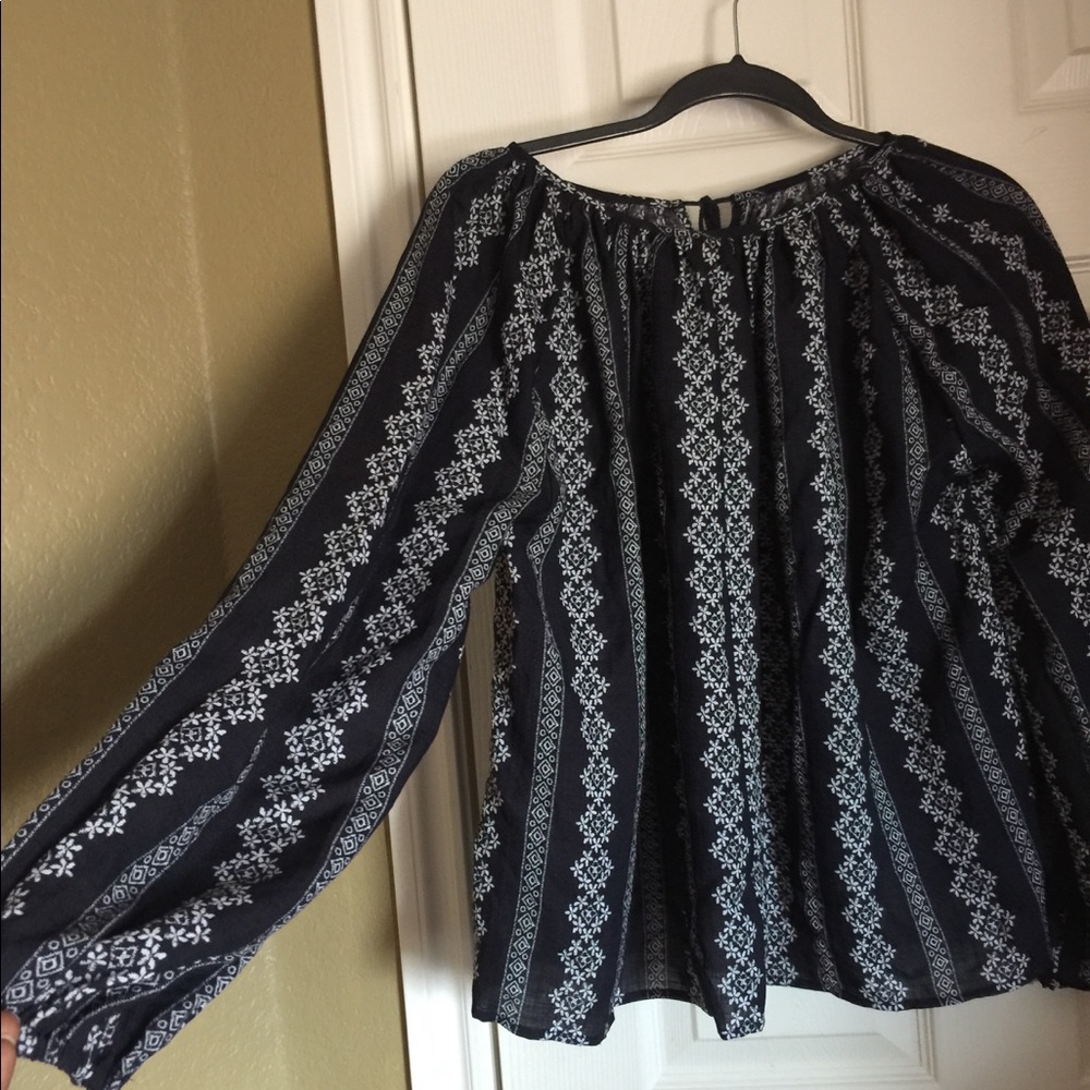Anthropologie holding horses monochrome blouse