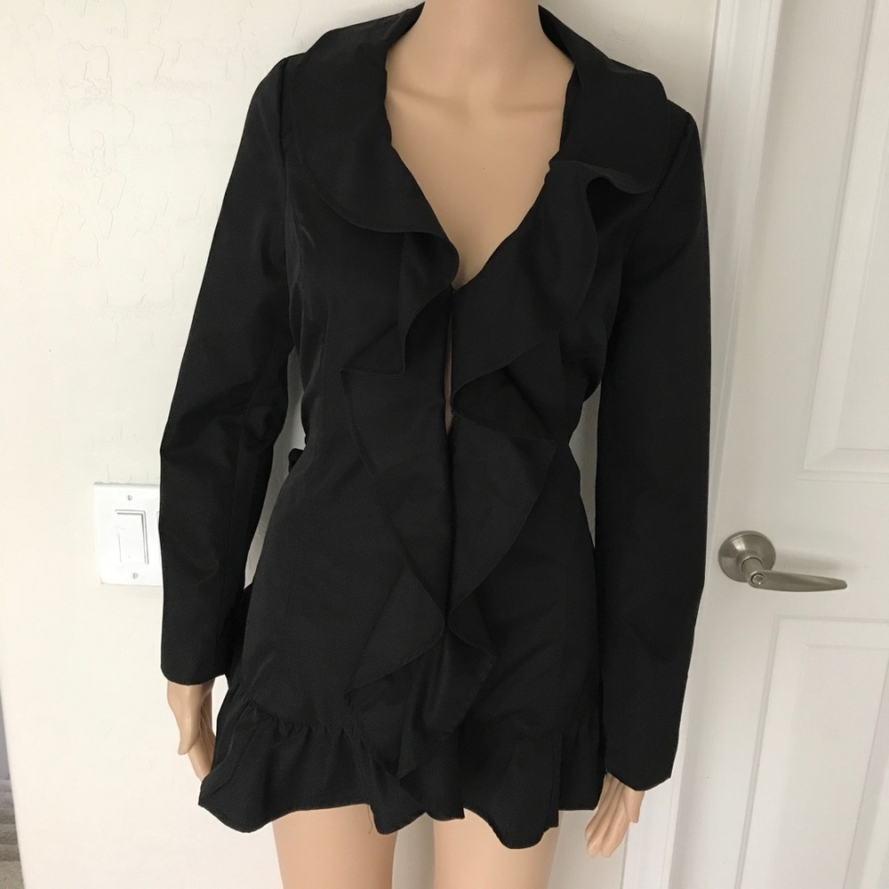 Cynthia Rowley long sleeve raffle blazer jacket