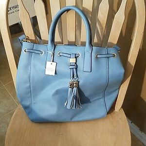 Blue tassel bag