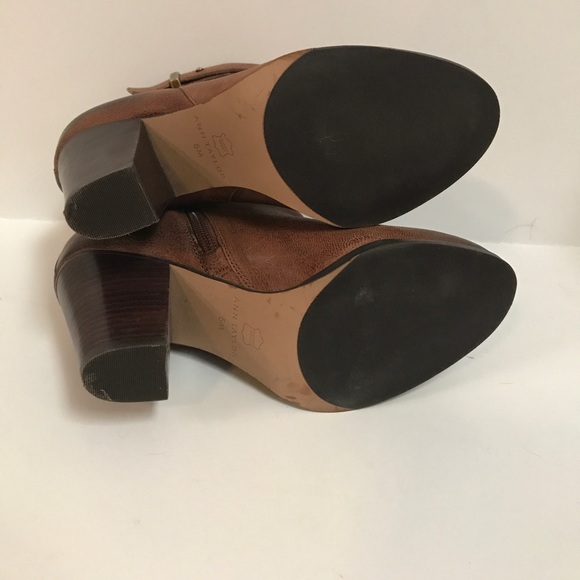 Ann Taylor Distressed Brown Zip up Booties - Picture 5 of 5