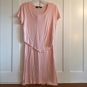 Light pink two tier casual dress