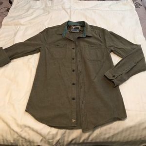 Forest green button down